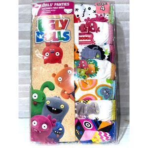 7 Pair of Girls Panties Ugly Dolls Size 4 100% Cotton Brand New!